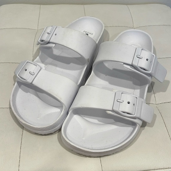 Shade & Shore white Slip on sandals size 8 - Picture 2 of 4